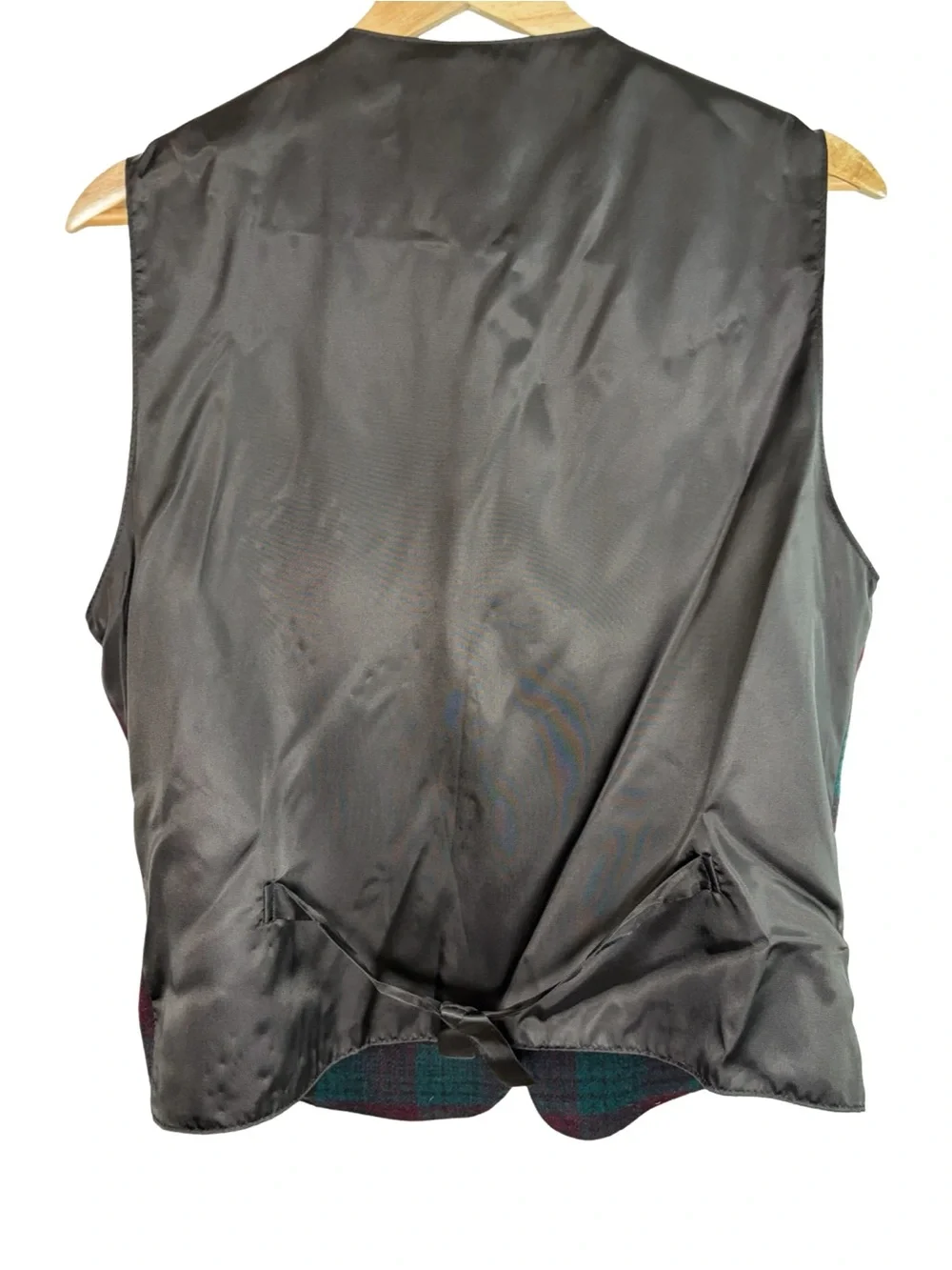 Woolrich Women's Plaid Vest in Green & Burgundy large